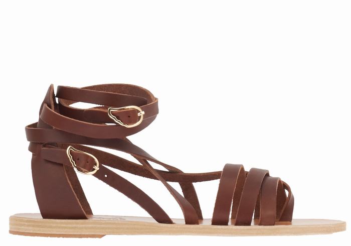 Sandales De Gladiateur Ancient Greek Sandals Satira Leather   | TSQ-5372542